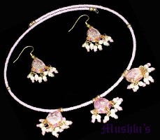 lac necklace earring set - click here for large view